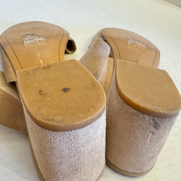Dolce Vita Women's Jaiden Block Heel Sandals Suede Leather Tan Beige Size 7.5 - Picture 15 of 16